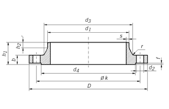 din weld neck flange, din2631, din2632, din2633, din2634, din2635, flange